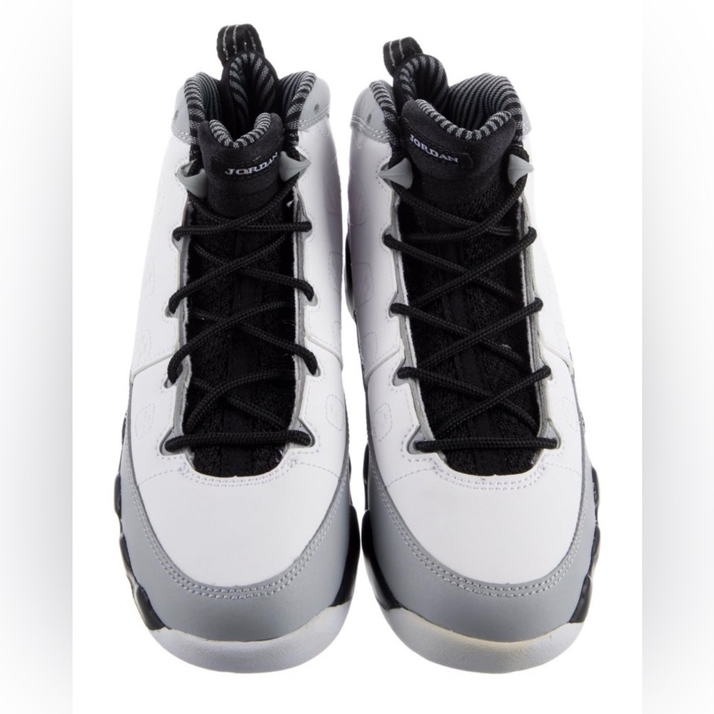 Jordan White and Gray High-Tops with Black Accents - Picture 2 of 12